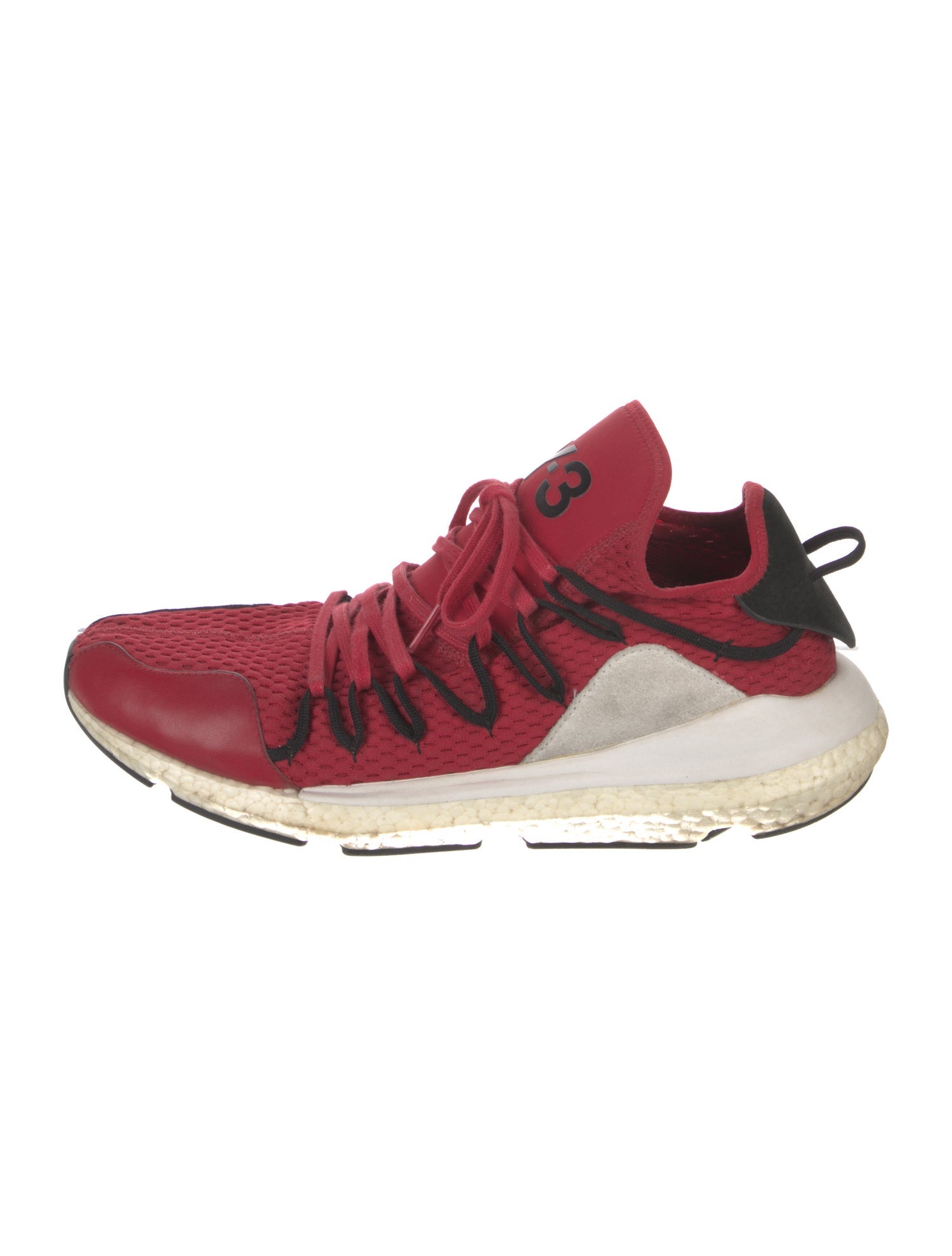 Y-3 Leather Trim Embellishment Athletic Sneakers
